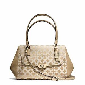 Coach Madeline East West Op Art Sateen Shoulder Bag Handbag